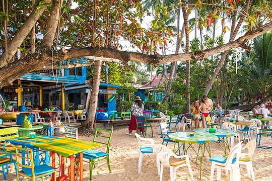 Beachfront restaurant near the villa